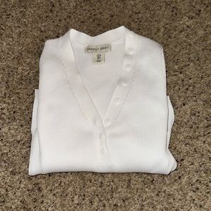 White long sleeve button shirt. Size small.